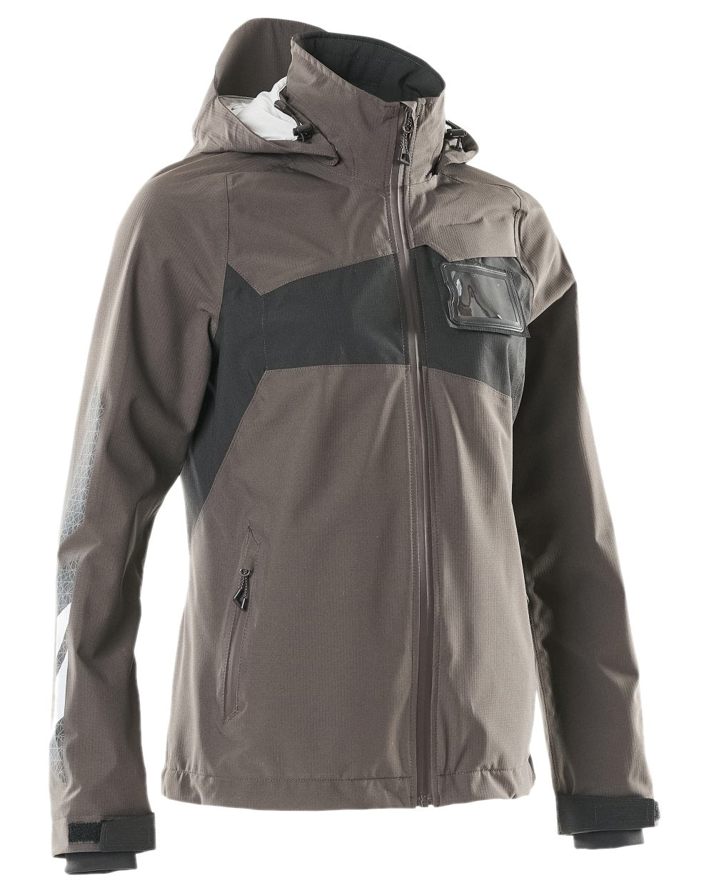 Dark Anthracite Black Coloured Mascot Workwear Womens Accelerate Lightweight Outer Shell Jacket on white background