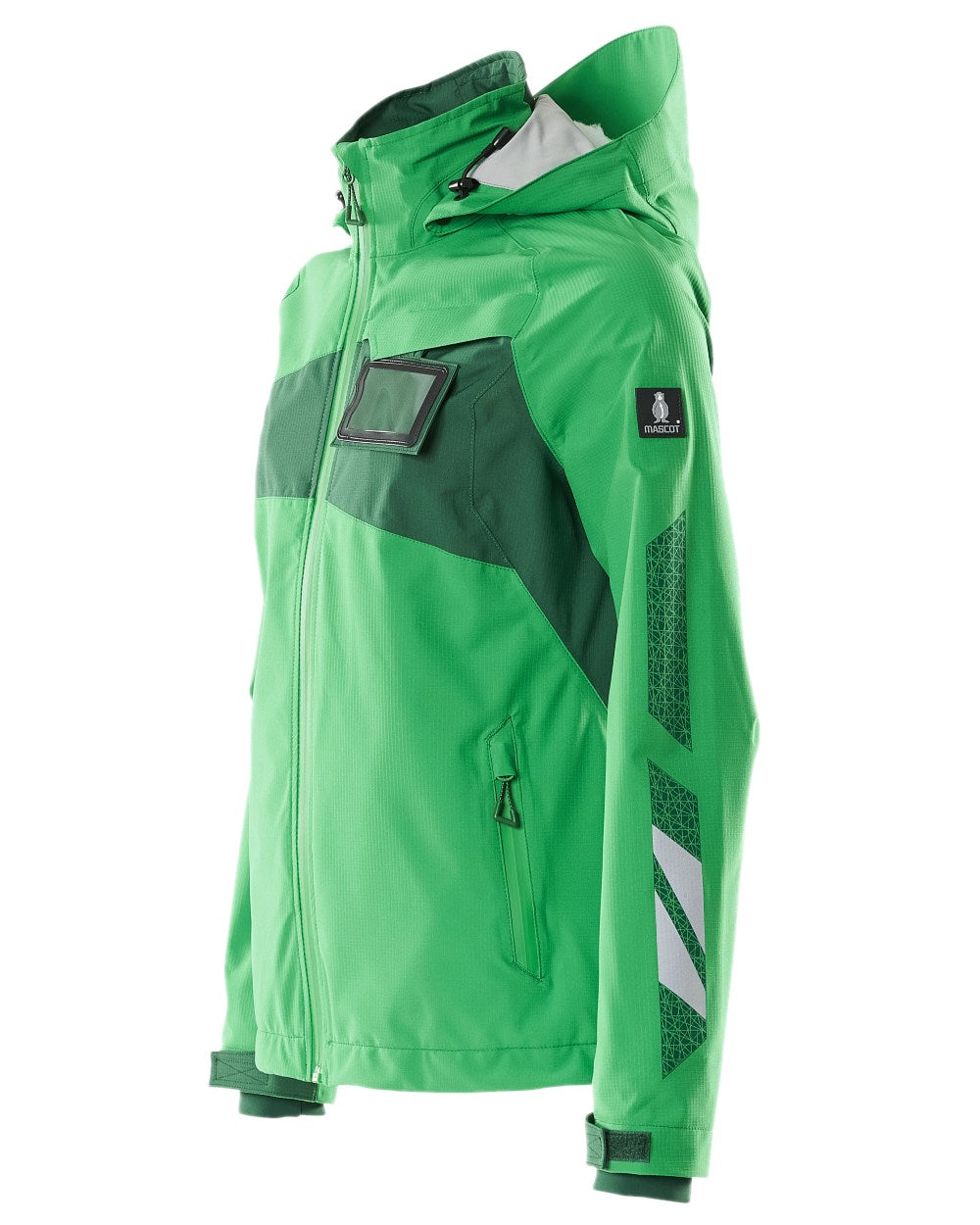 Grass Green Coloured Mascot Workwear Womens Accelerate Lightweight Outer Shell Jacket on white background