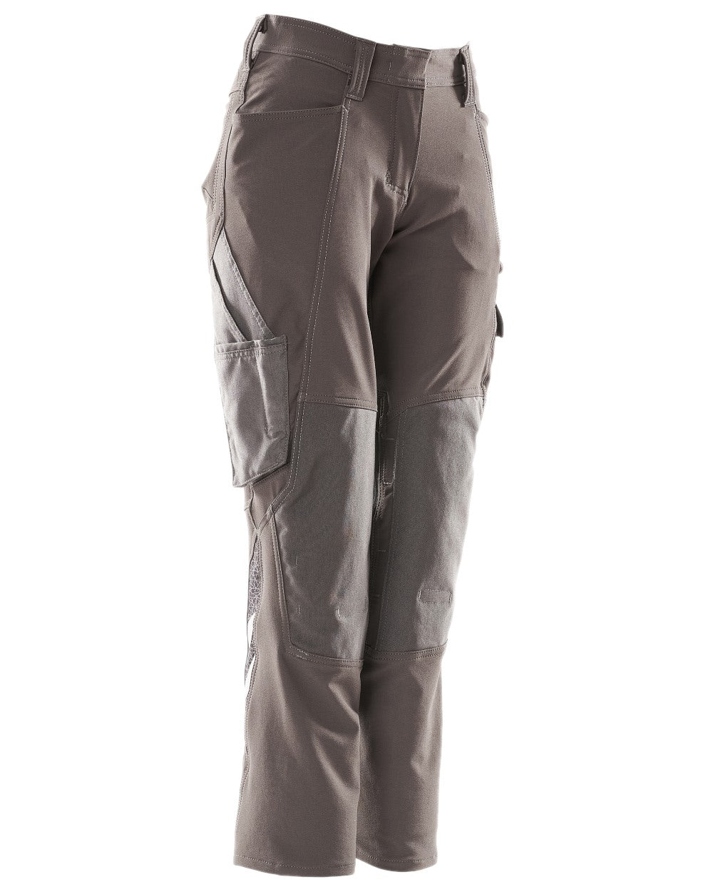 Dark Anthracite Coloured Mascot Workwear Womens Accelerate Lightweight Trousers With Kneepad Pockets on white background