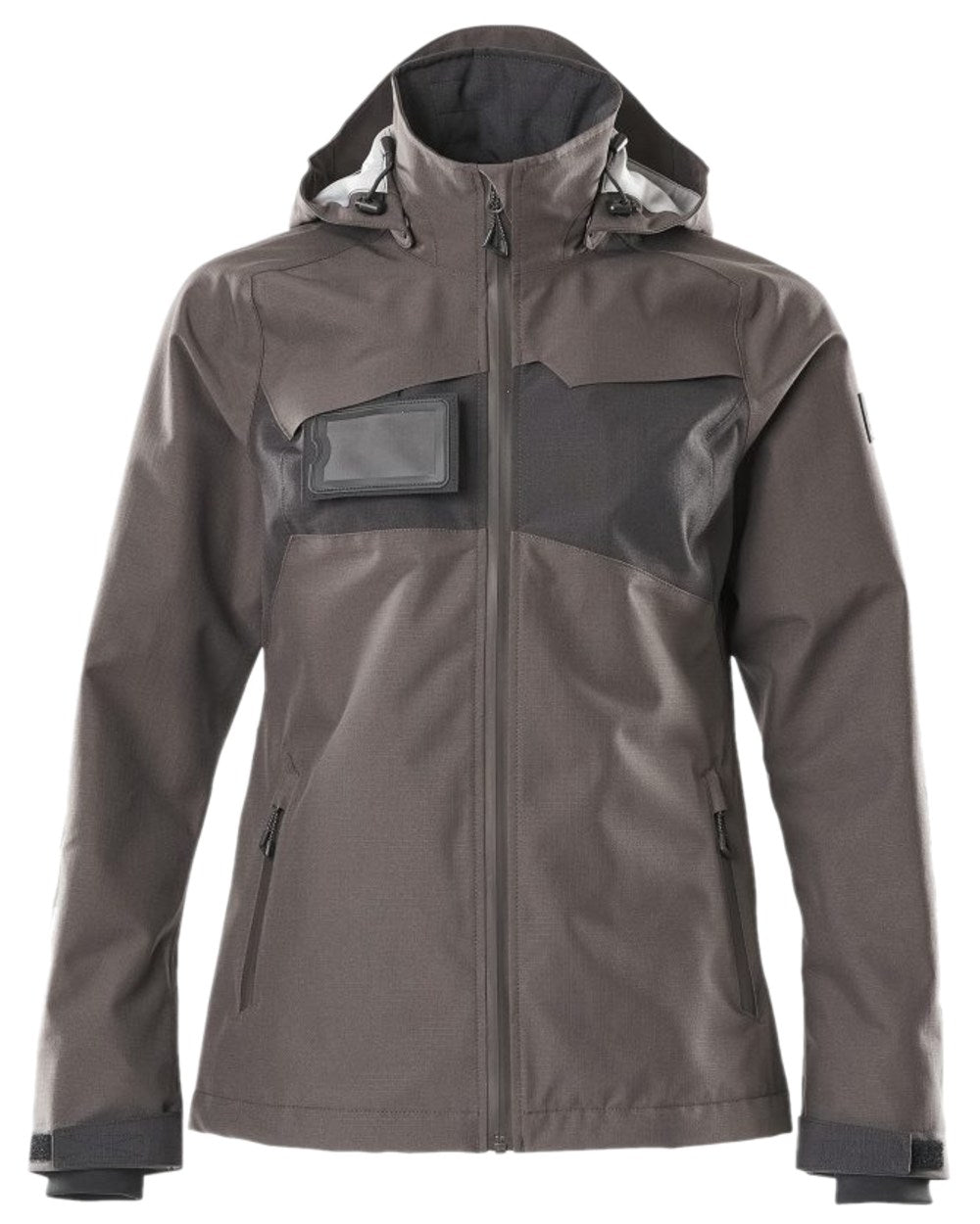 Dark Anthracite Black Coloured Mascot Workwear Womens Accelerate Outer Shell Jacket on white background
