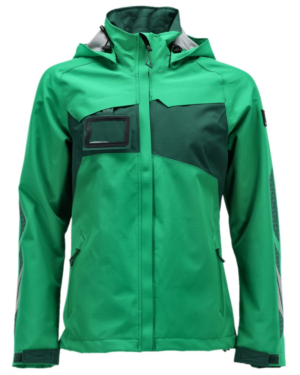 Grass Green Coloured Mascot Workwear Womens Accelerate Outer Shell Jacket on white background