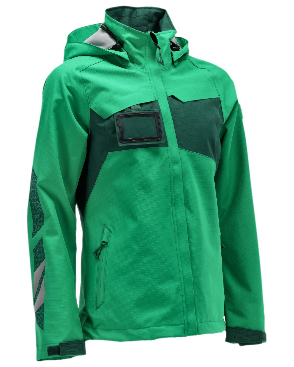 Grass Green Coloured Mascot Workwear Womens Accelerate Outer Shell Jacket on white background
