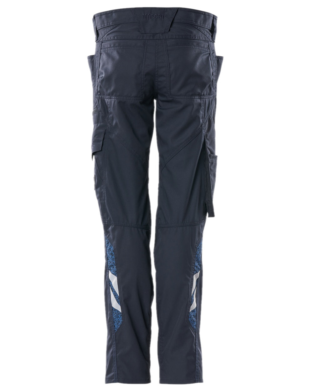 Dark Navy Coloured Mascot Workwear Womens Accelerate Pearl Fit Extra Lightweight Trousers on white background