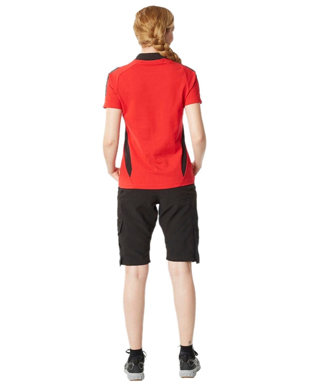 Black Coloured Mascot Workwear Womens Accelerate Pearl Fit Shorts on white background
