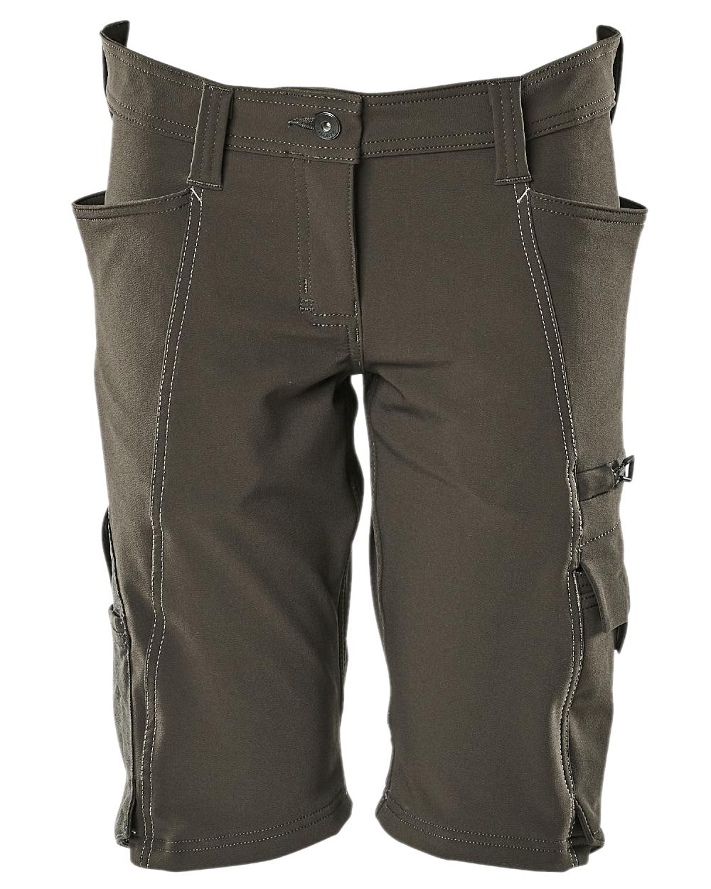 Dark Anthracite Coloured Mascot Workwear Womens Accelerate Pearl Fit Shorts on white background