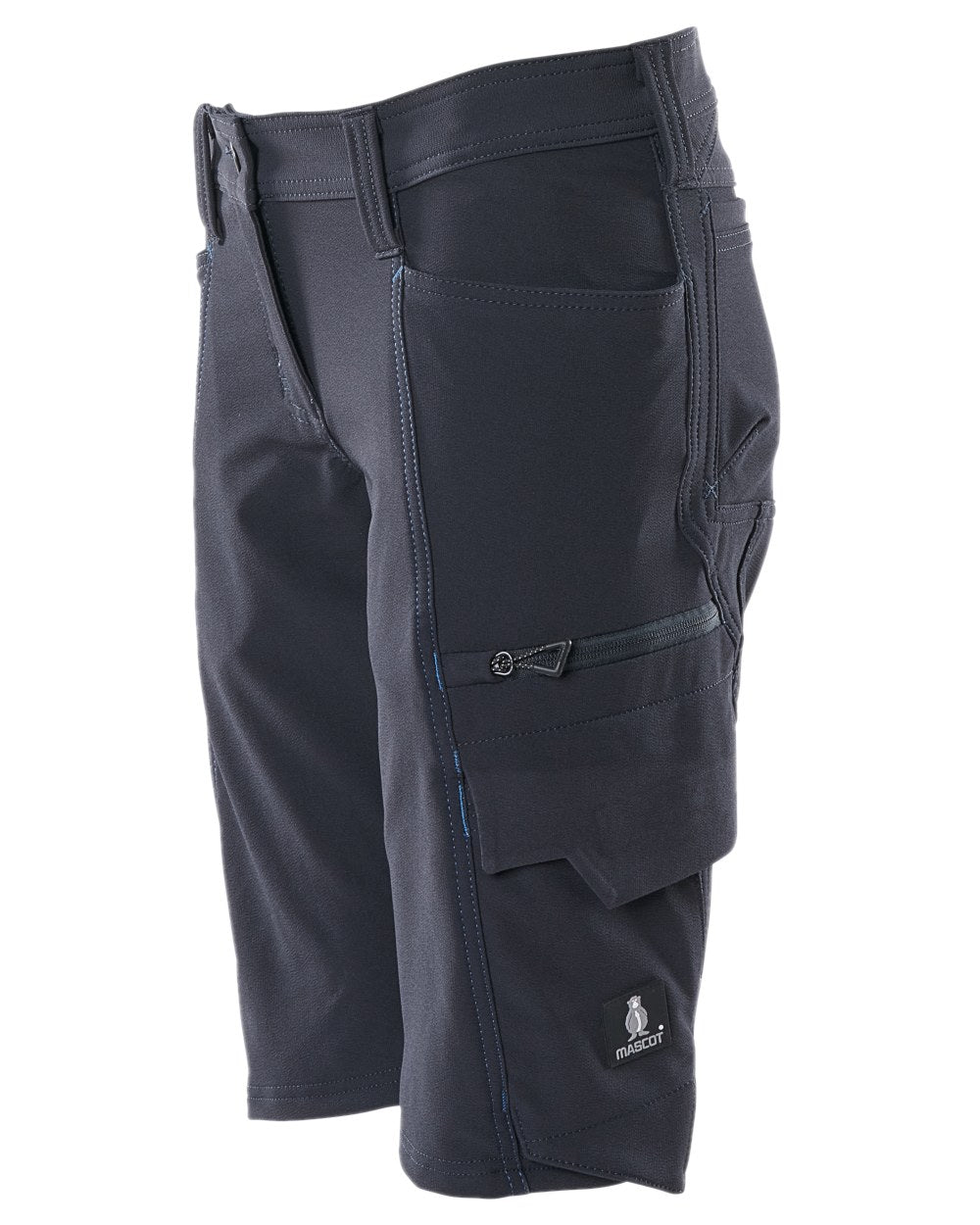 Dark Navy Coloured Mascot Workwear Womens Accelerate Pearl Fit Shorts on white background