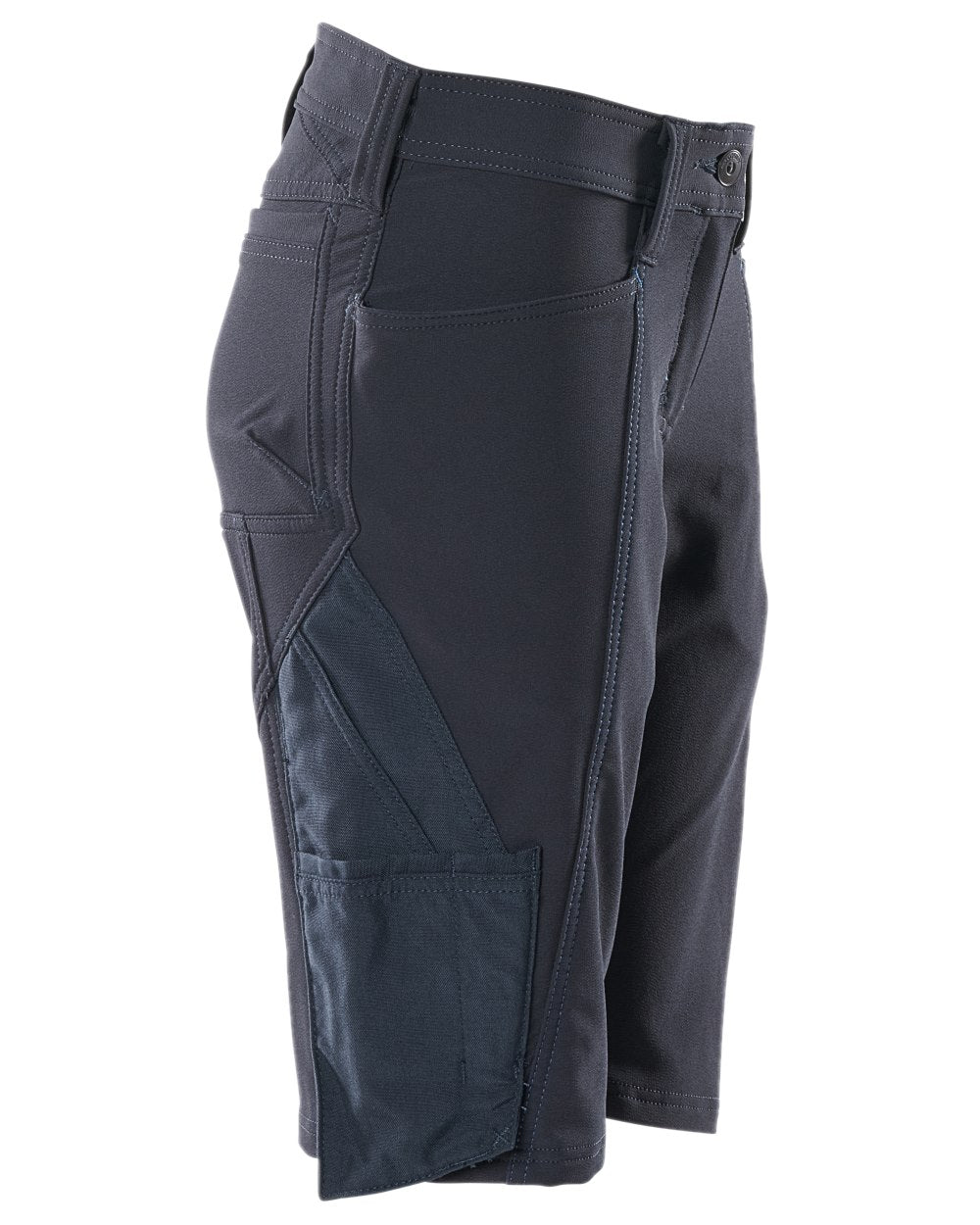 Dark Navy Coloured Mascot Workwear Womens Accelerate Pearl Fit Shorts on white background