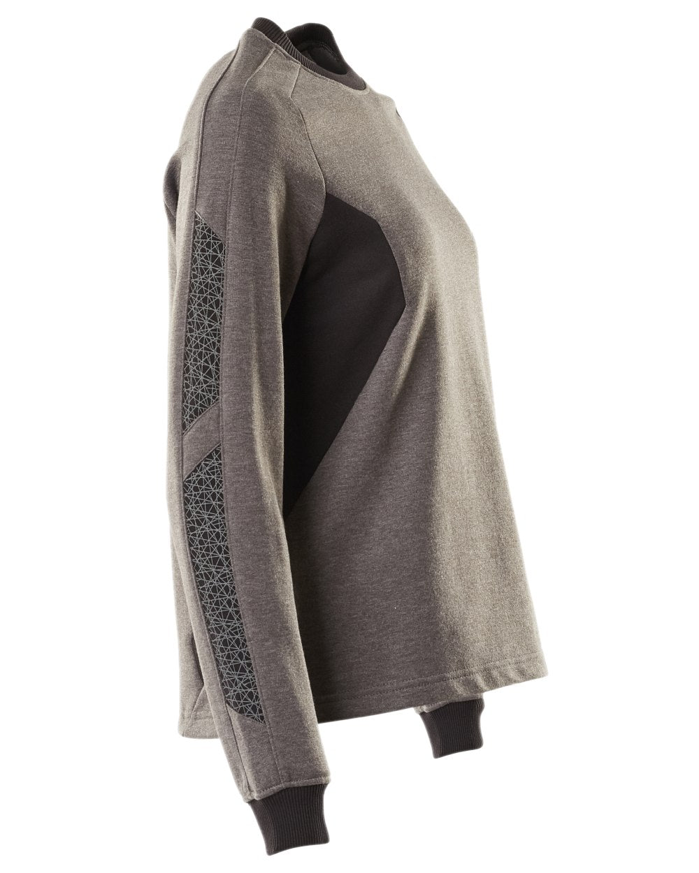 Dark Anthracite Black Coloured Mascot Workwear Womens Accelerate Sweatshirt on white background
