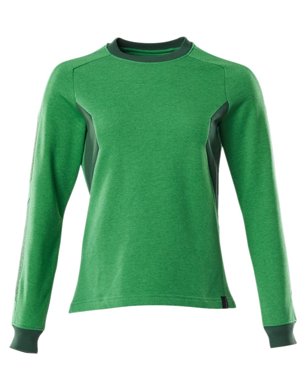 Grass Green Coloured Mascot Workwear Womens Accelerate Sweatshirt on white background