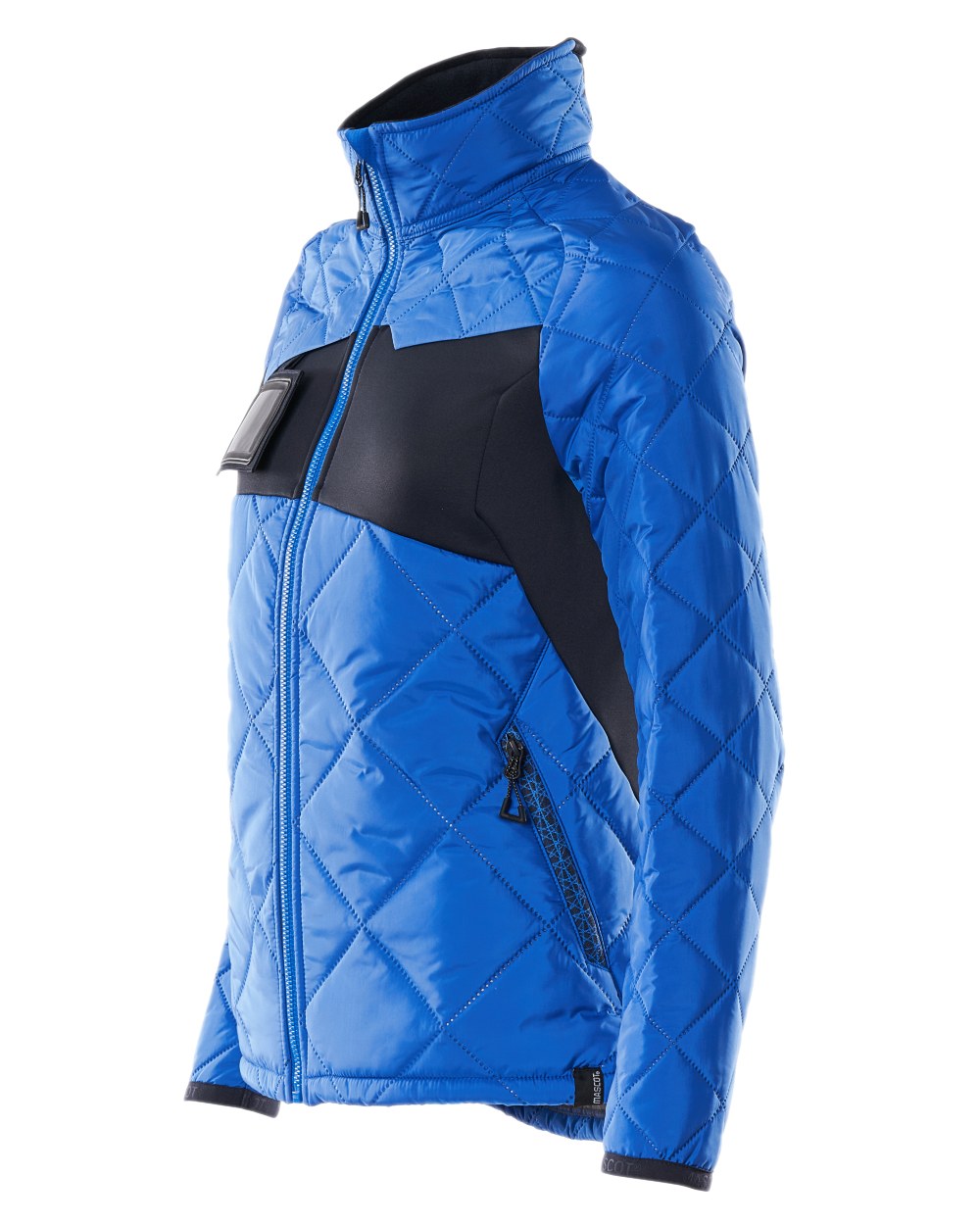 Azure Blue Dark Navy Coloured Mascot Workwear Womens Accelerate Thermal Jacket on white background