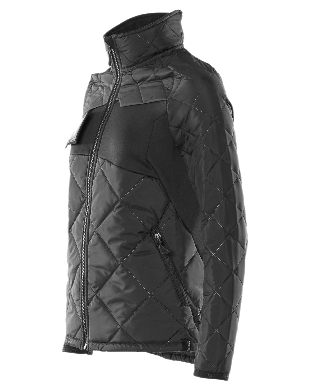 Black Coloured Mascot Workwear Womens Accelerate Thermal Jacket on white background