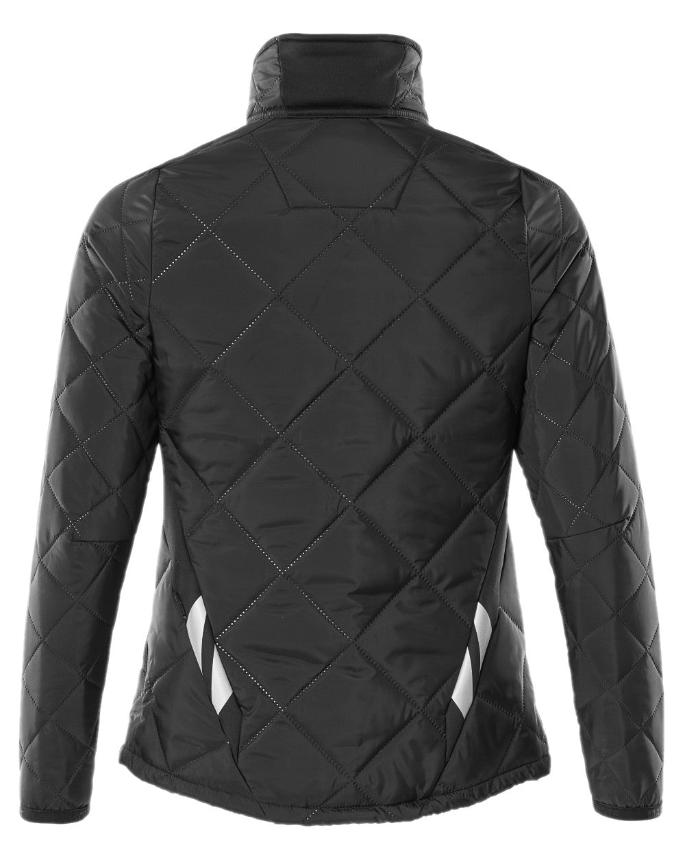 Black Coloured Mascot Workwear Womens Accelerate Thermal Jacket on white background