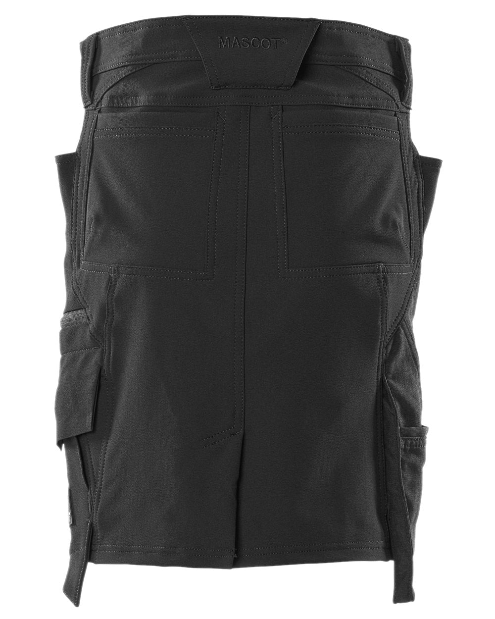 Black Coloured Mascot Workwear Womens Accelerate Ultimate Stretch Skirt on white background