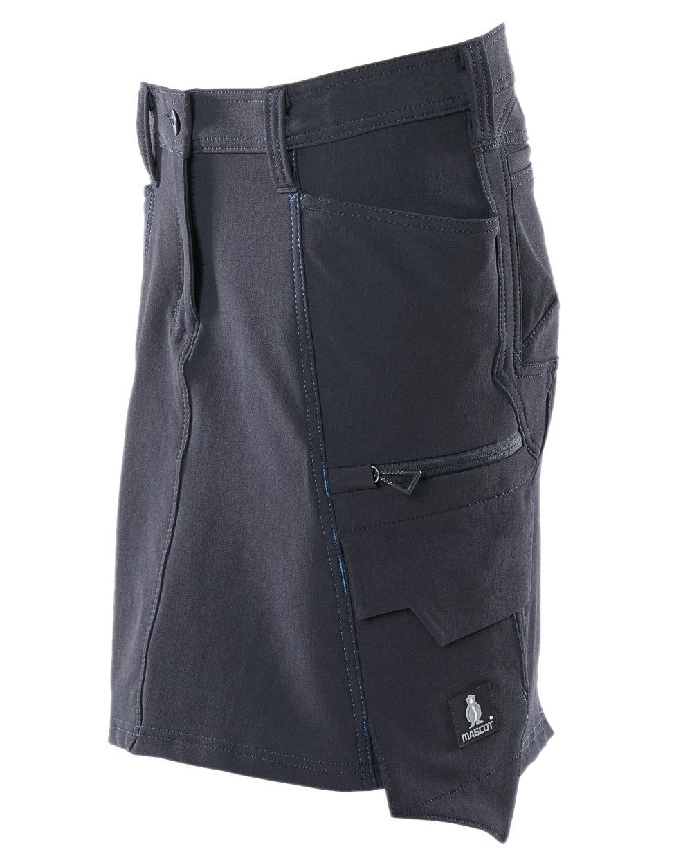 Dark Navy Coloured Mascot Workwear Womens Accelerate Ultimate Stretch Skirt on white background