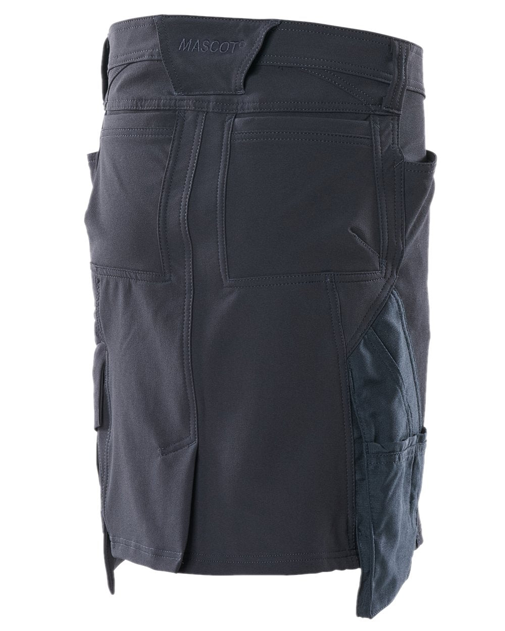 Dark Navy Coloured Mascot Workwear Womens Accelerate Ultimate Stretch Skirt on white background