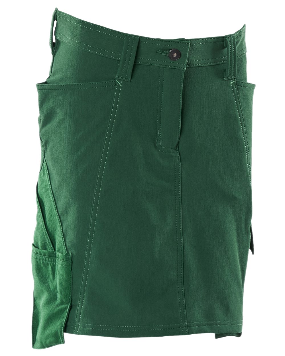Green Coloured Mascot Workwear Womens Accelerate Ultimate Stretch Skirt on white background