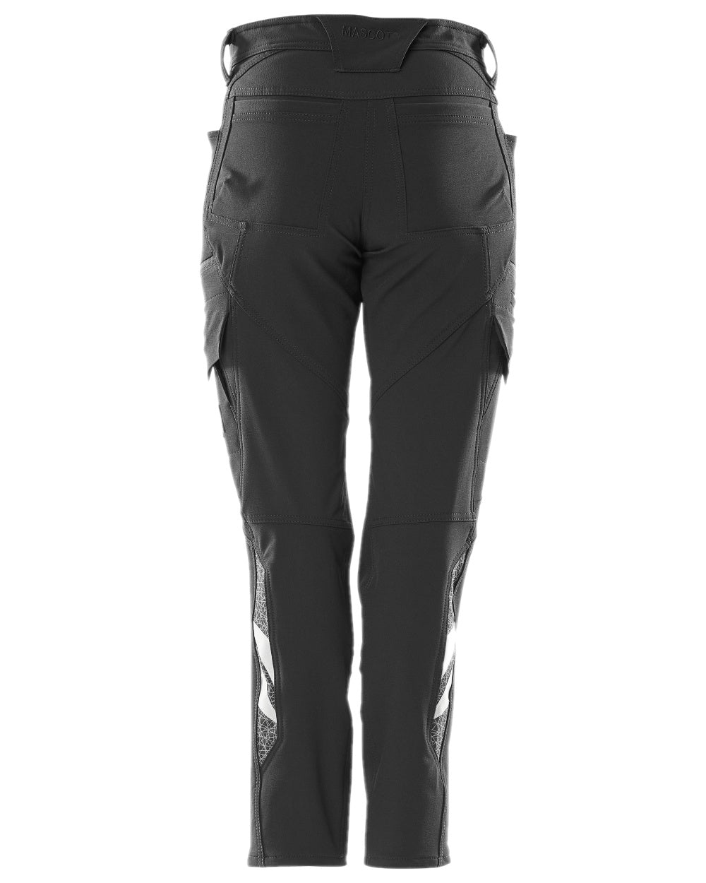 Black Coloured Mascot Workwear Womens Accelerate Ultimate Stretch Trousers on white background