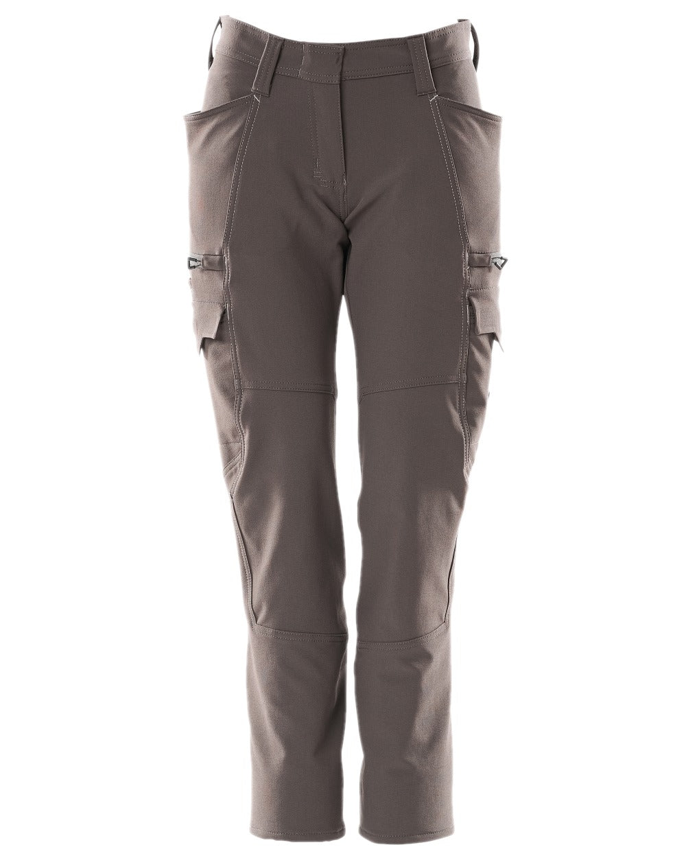 Dark Anthracite Coloured Mascot Workwear Womens Accelerate Ultimate Stretch Trousers on white background