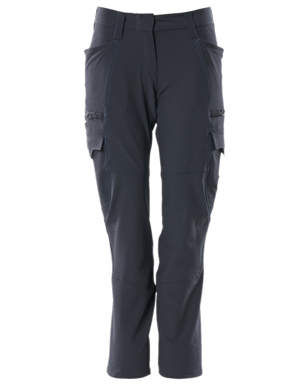 Dark Navy Coloured Mascot Workwear Womens Accelerate Ultimate Stretch Trousers on white background