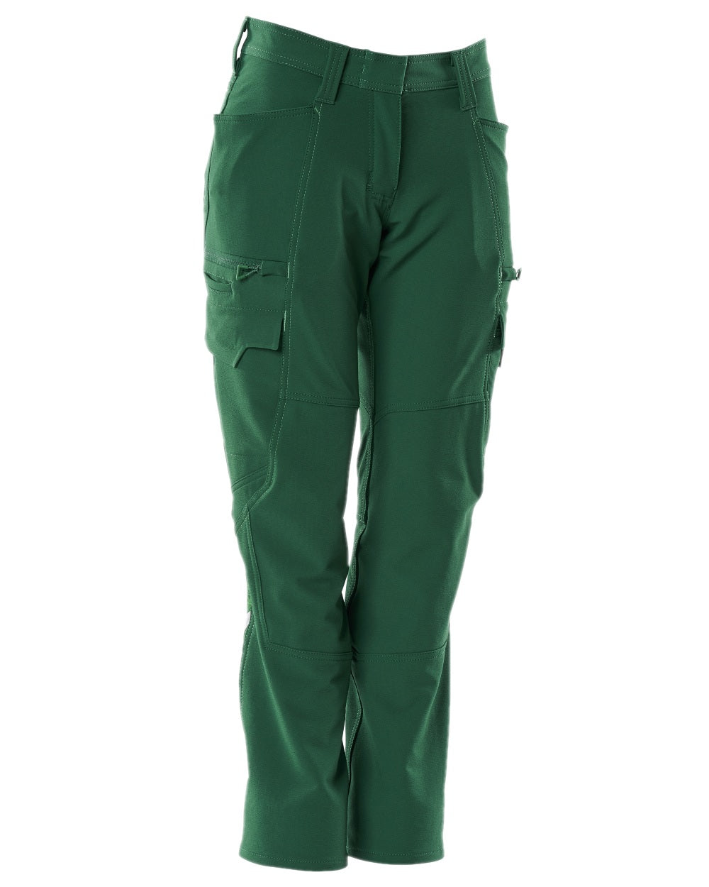 Green Coloured Mascot Workwear Womens Accelerate Ultimate Stretch Trousers on white background