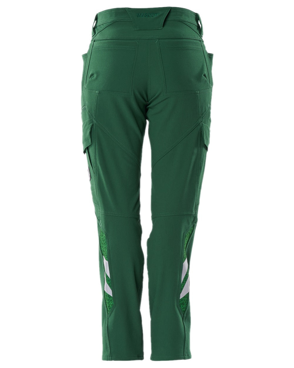 Green Coloured Mascot Workwear Womens Accelerate Ultimate Stretch Trousers on white background