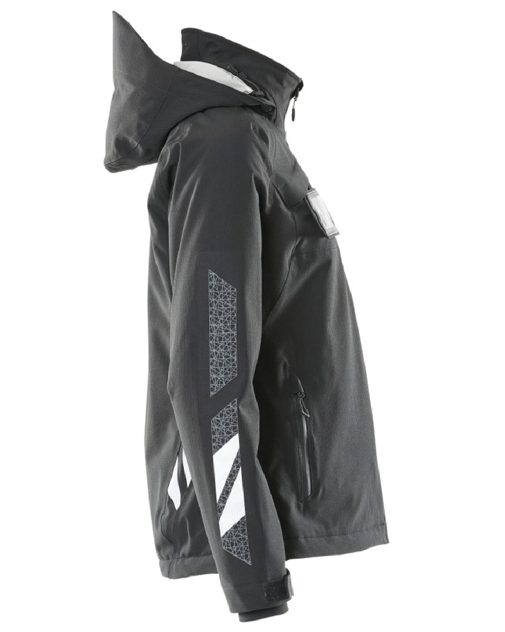 Black Coloured Mascot Workwear Womens Accelerate Waterproof Winter Jacket on white background