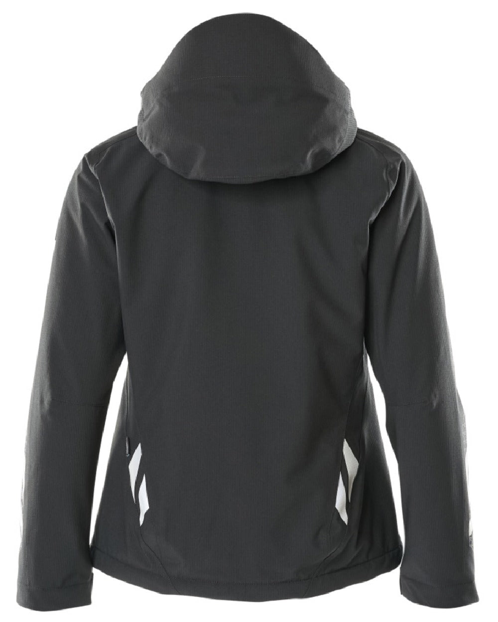 Black Coloured Mascot Workwear Womens Accelerate Waterproof Winter Jacket on white background