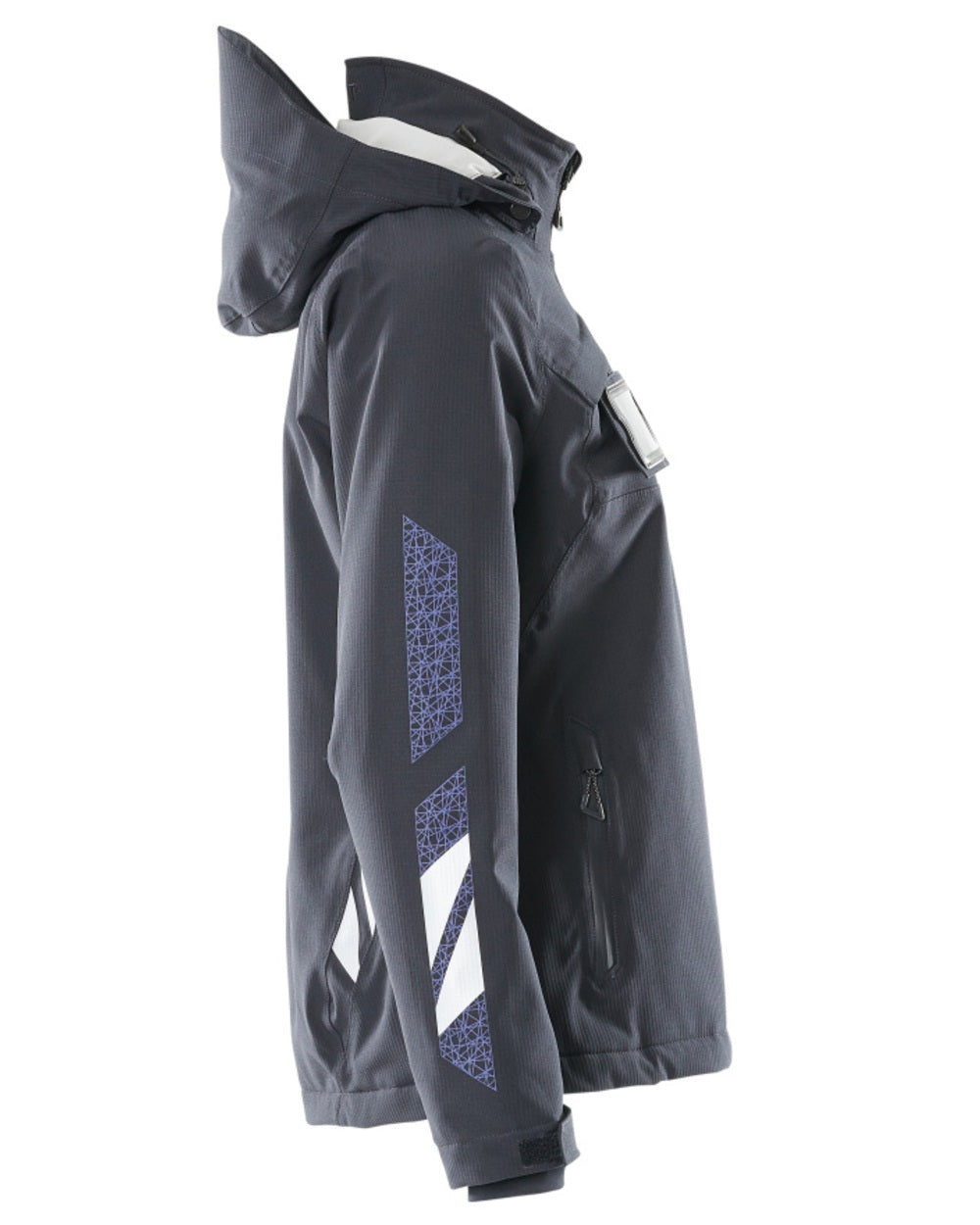 Dark Navy Coloured Mascot Workwear Womens Accelerate Waterproof Winter Jacket on white background