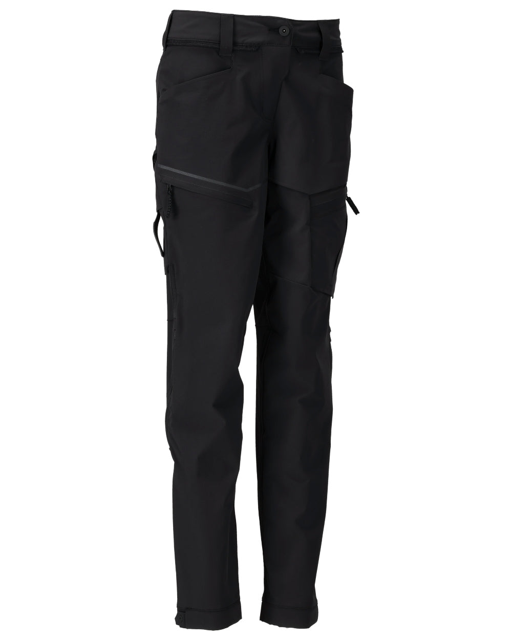 Black Coloured Mascot Workwear Womens Customized Functional Trousers on white background