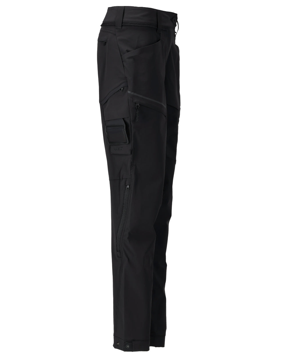 Black Coloured Mascot Workwear Womens Customized Functional Trousers on white background