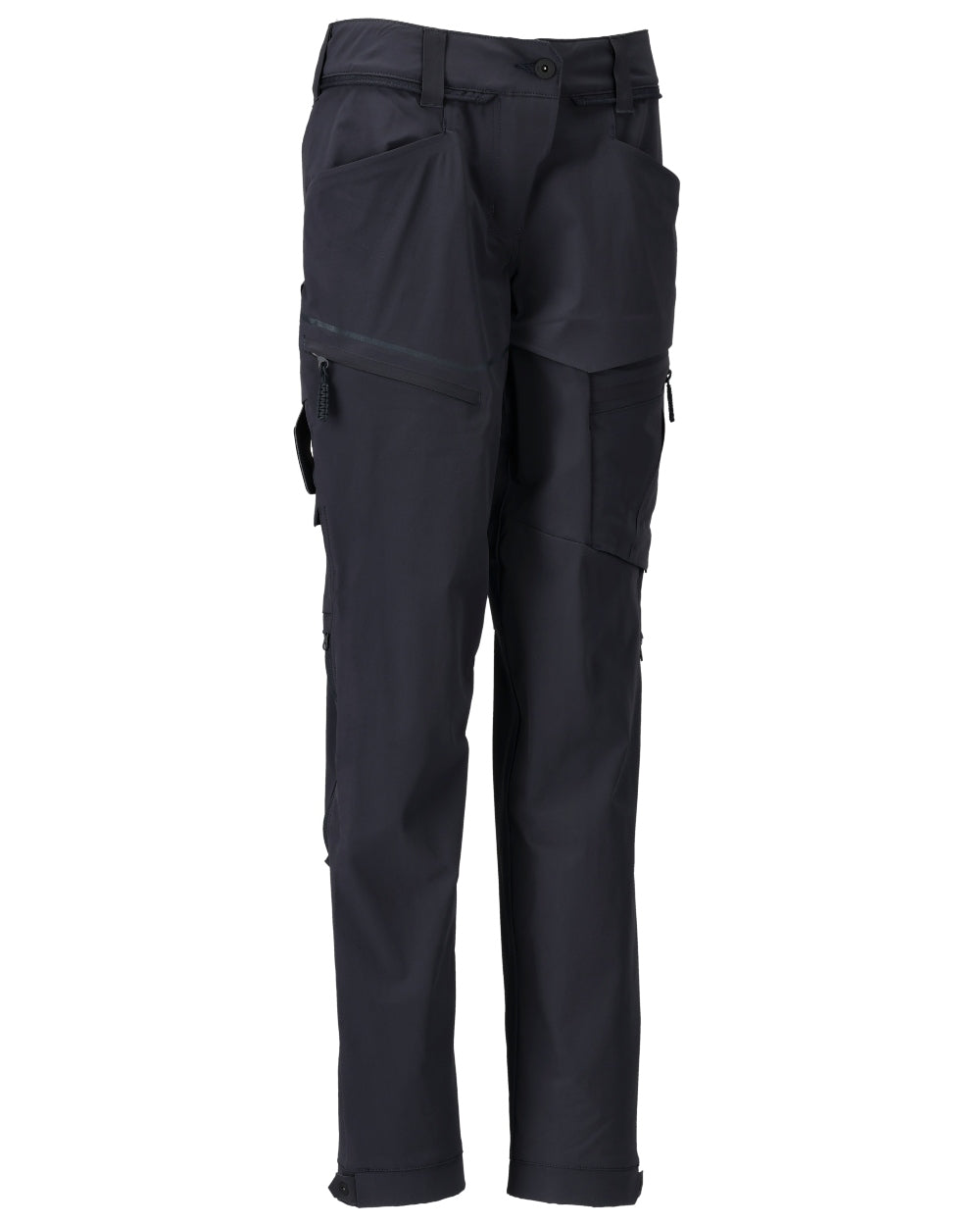 Dark Navy Coloured Mascot Workwear Womens Customized Functional Trousers on white background
