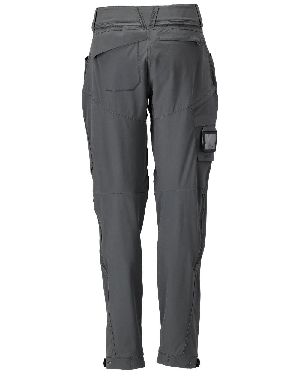 Stone Grey Coloured Mascot Workwear Womens Customized Functional Trousers on white background