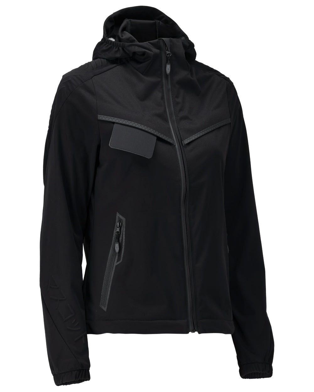Black Coloured Mascot Workwear Womens Customized Lightweight Jacket on white background
