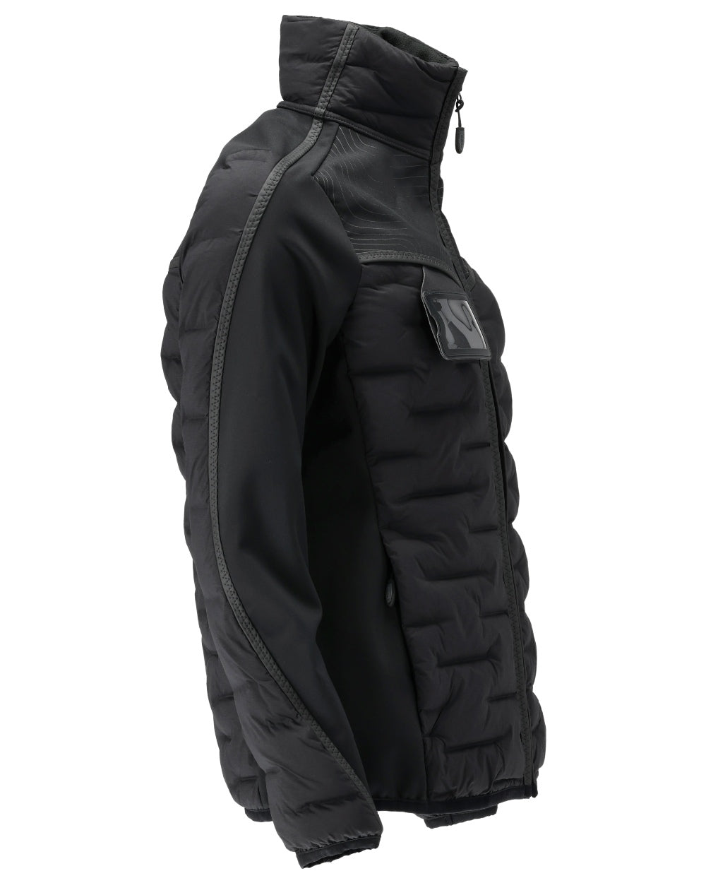 Black Coloured Mascot Workwear Womens Customized Lightweight Lining Jacket on white background