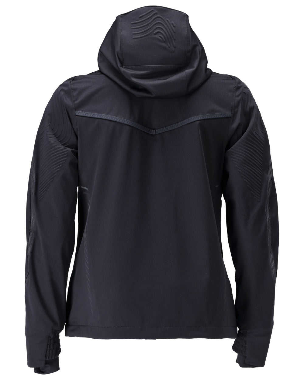 Dark Navy Coloured Mascot Workwear Womens Customized Outer Shell Jacket on white background