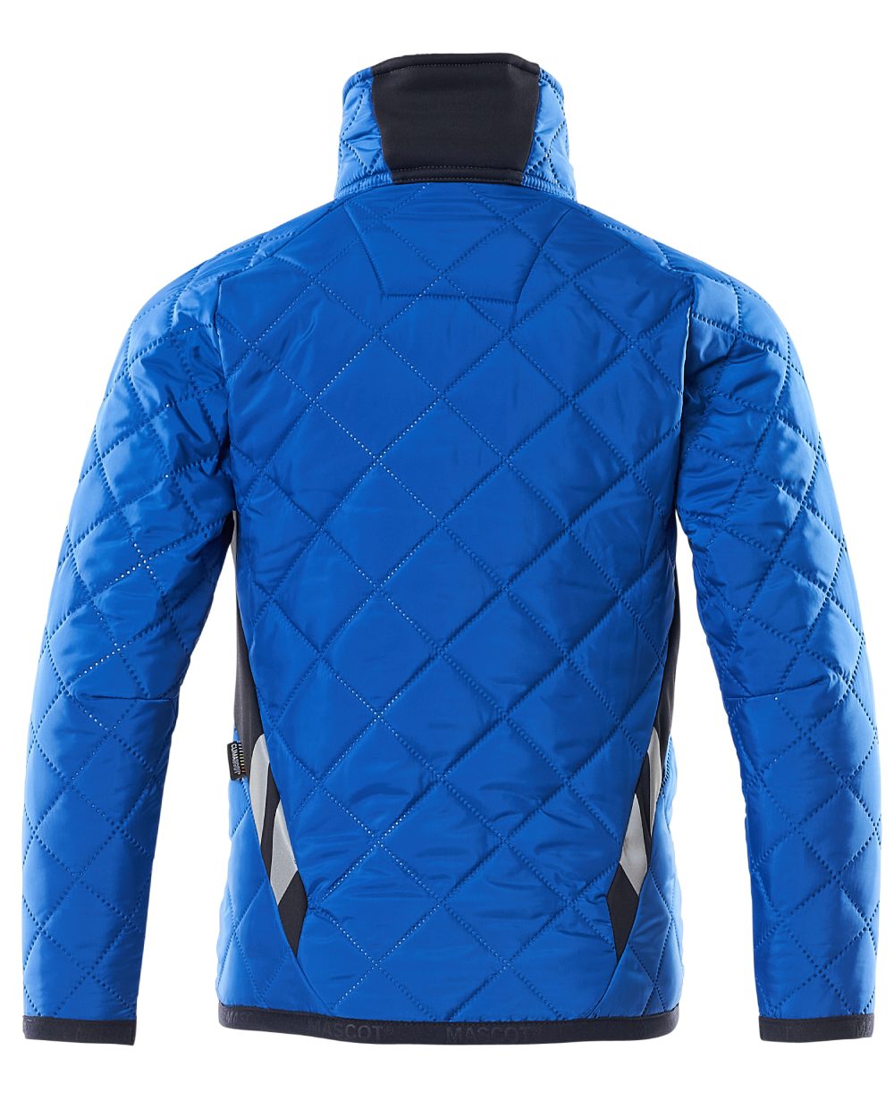 Azure Blue Dark Navy coloured Mascot Workwear Childrens Accelerate Water Repellent Jacket on white background