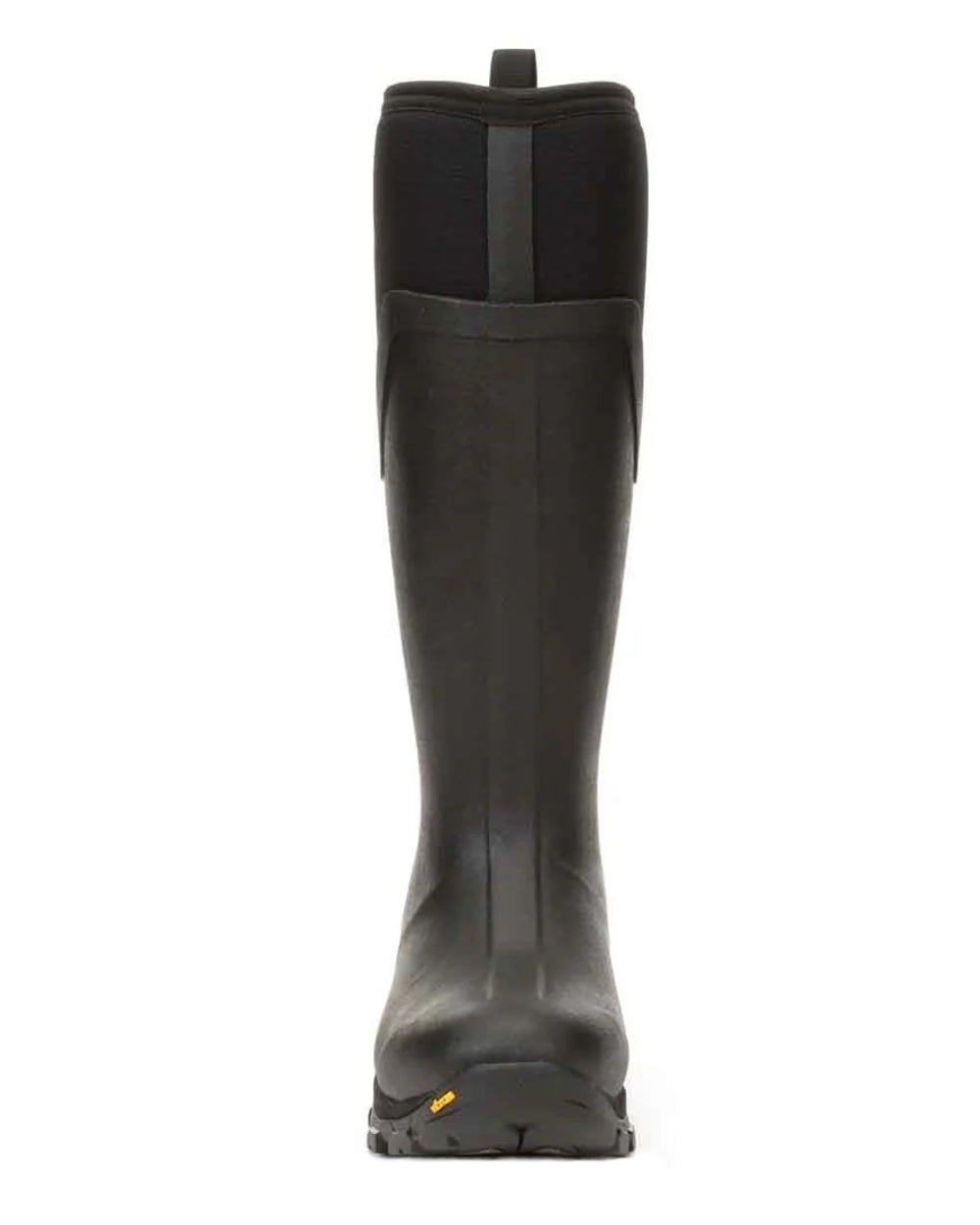 Black Hot Pink coloured Muck Boots Womens Arctic Ice Tall Wellingtons on white background