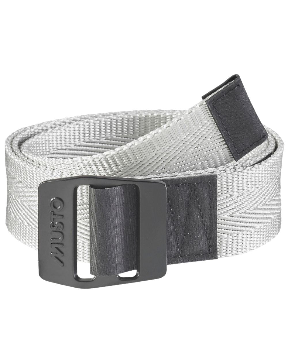 Platinum Coloured Musto Essential Belt On A White Background