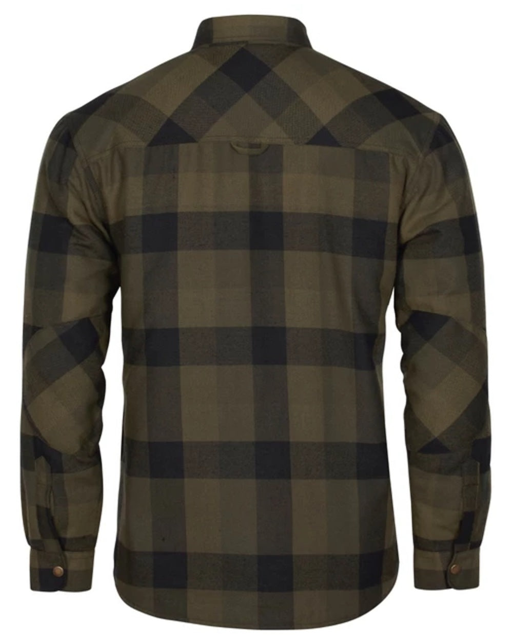 Green Black coloured Pinewood Mens Canada Classic 2.0 Shirt on white background