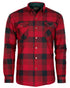 Red Black coloured Pinewood Mens Canada Classic 2.0 Shirt on white background