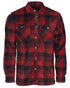 Red Black coloured Pinewood Mens Finnveden Canada Shirt on white background