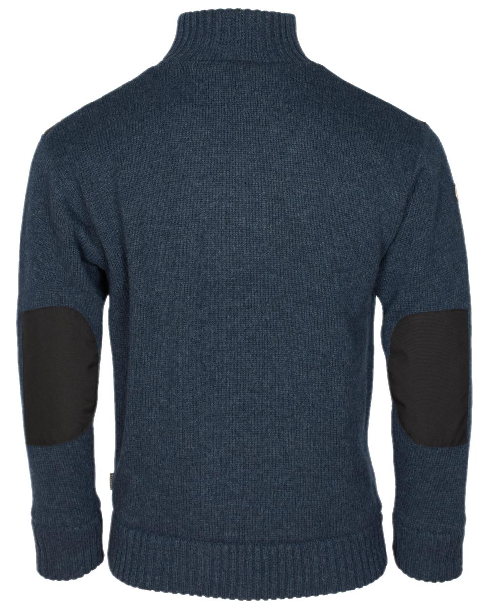 Dark Navy Mel Coloured Pinewood Mens Hurricane Sweater on outdoor background