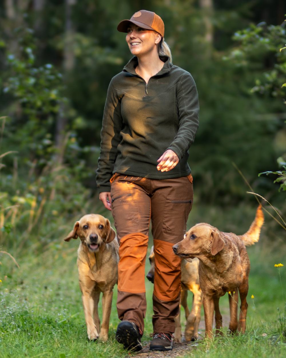Nougat Fudge Coloured Pinewood Womens Caribou TC Trousers on outdoor background