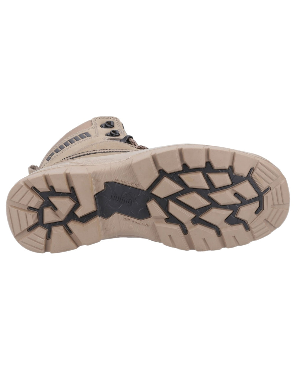 Stone Coloured Puma Safety Mens Conquest High Safety Shoes S3 on white background