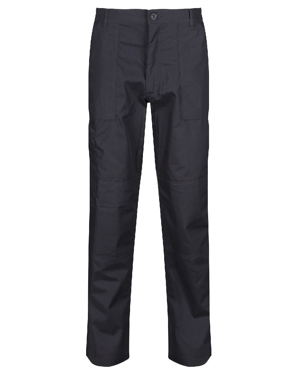 Dark Grey coloured Regatta Action Trousers on white background