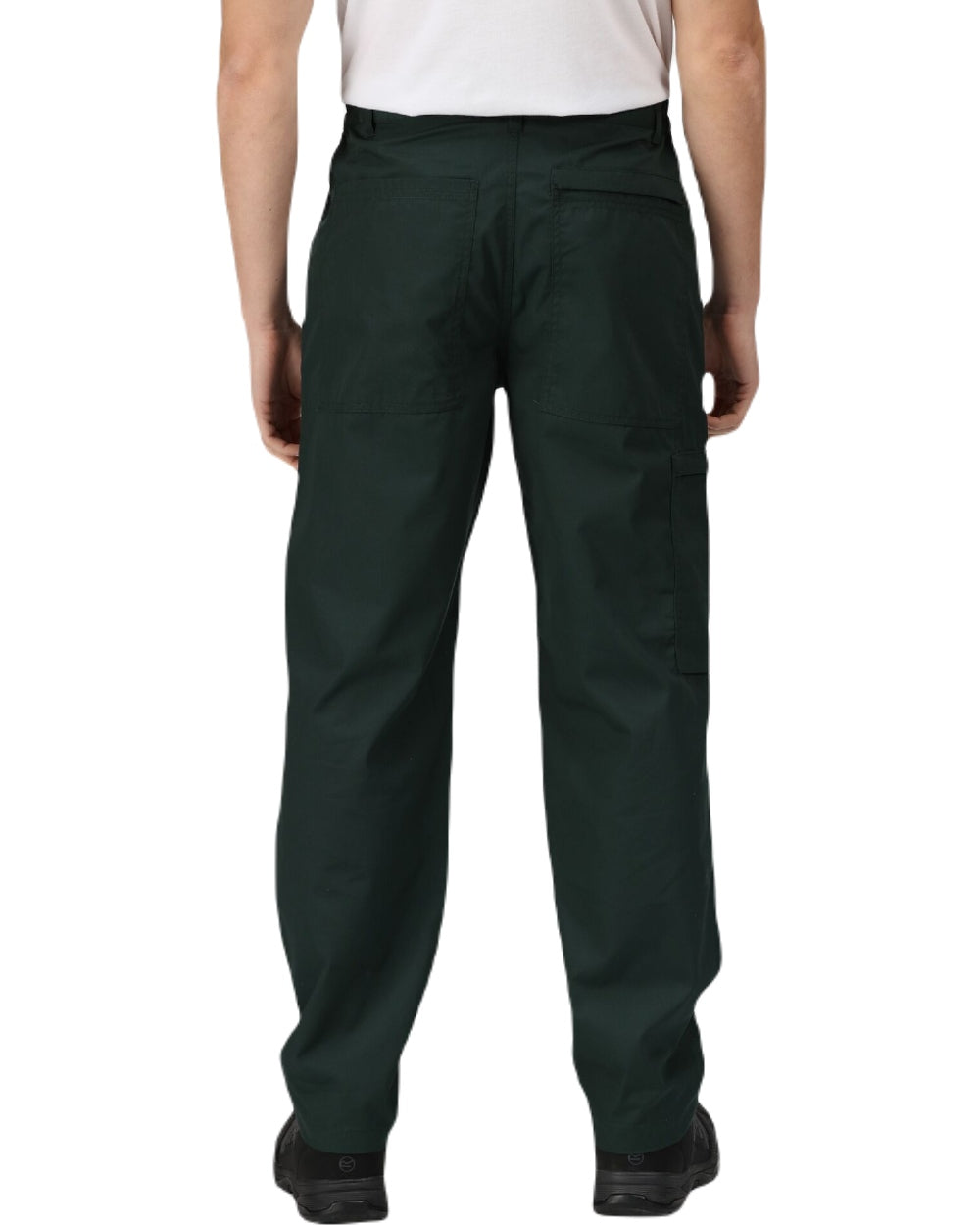 Green coloured Regatta Action Trousers on white background