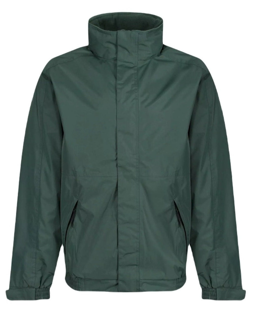 Dark Green Dark Grey coloured Regatta Dover Fleece Lined Bomber Jacket on white background