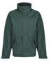 Dark Green Dark Grey coloured Regatta Dover Fleece Lined Bomber Jacket on white background