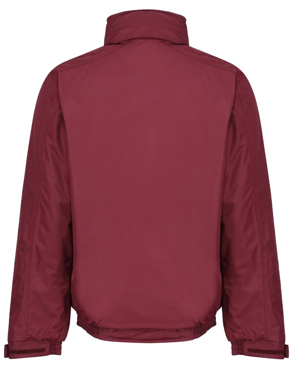 Burgundy coloured Regatta Dover Fleece Lined Bomber Jacket on white background