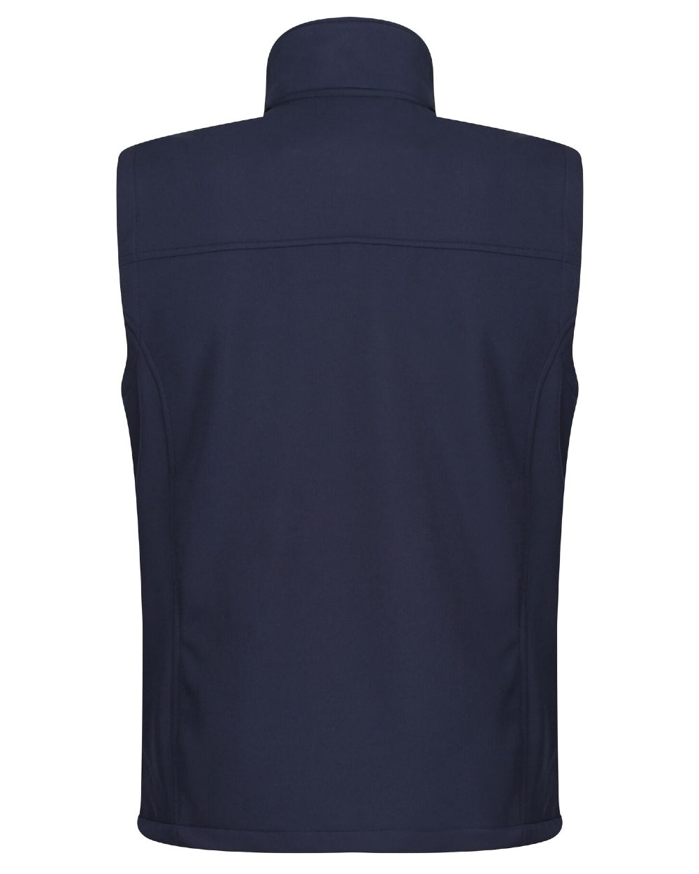 Navy coloured Regatta Mens Flux Softshell Bodywarmer on white background